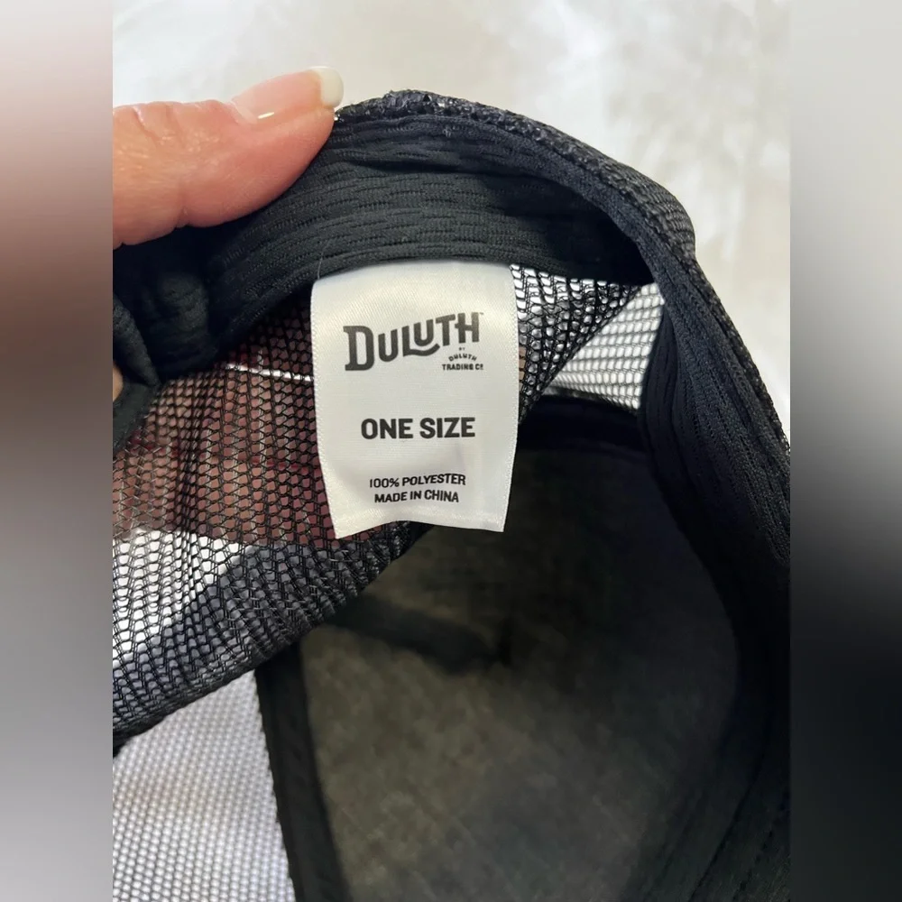 Duluth Trading Company VIP Black And White Snapback Cap Trucker Hat